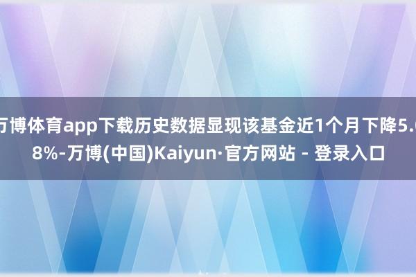 万博体育app下载历史数据显现该基金近1个月下降5.08%-万博(中国)Kaiyun·官方网站 - 登录入口