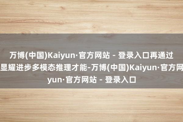 万博(中国)Kaiyun·官方网站 - 登录入口再通过多轮强化学习显耀进步多模态推理才能-万博(中国)Kaiyun·官方网站 - 登录入口