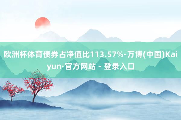 欧洲杯体育债券占净值比113.57%-万博(中国)Kaiyun·官方网站 - 登录入口
