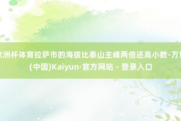 欧洲杯体育拉萨市的海拔比泰山主峰两倍还高小数-万博(中国)Kaiyun·官方网站 - 登录入口